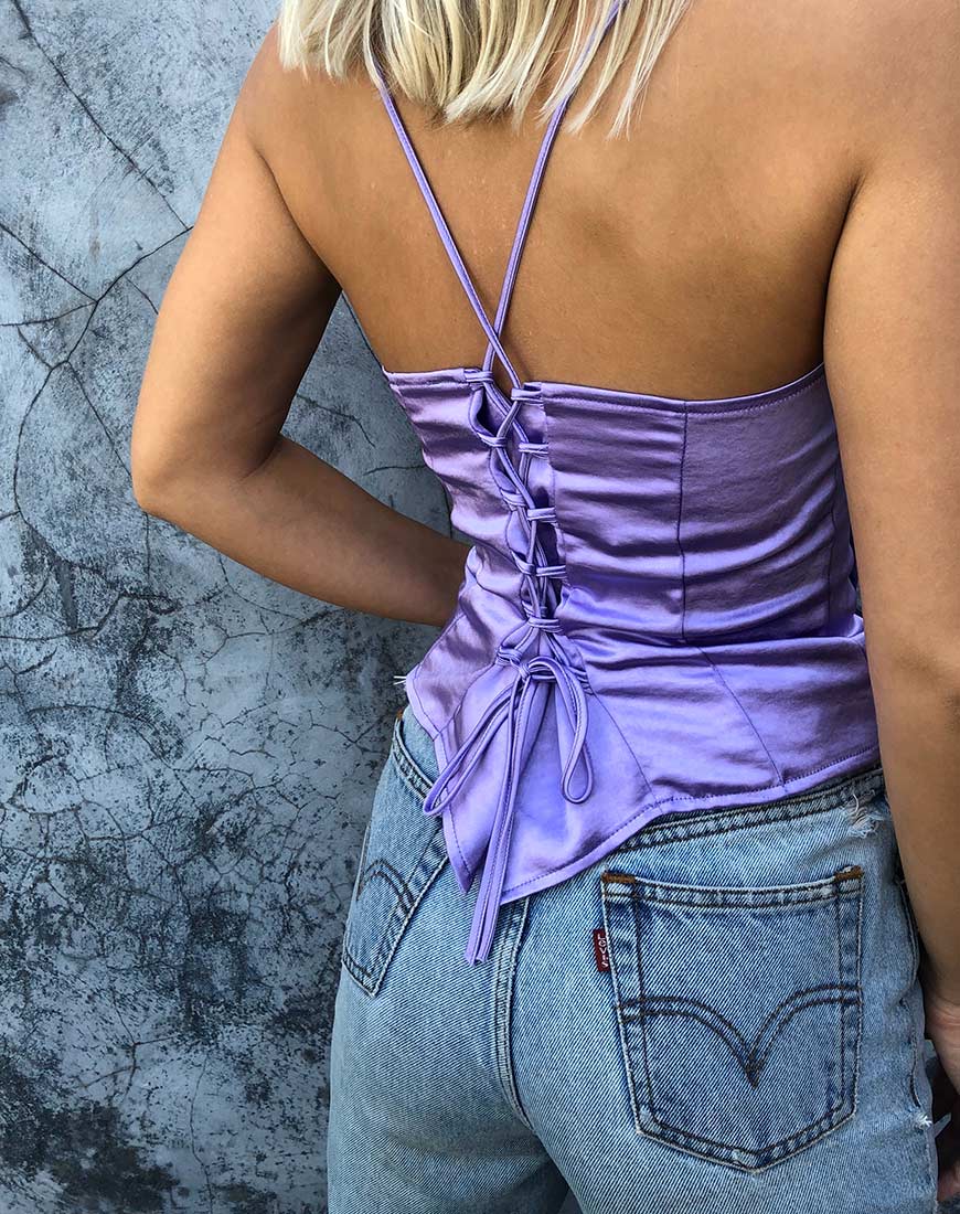 Immagine di Cosey Top in satin lilla