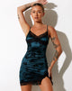 Immagine di Coti Bodycon Dress in Rose Flock Verde Foresta