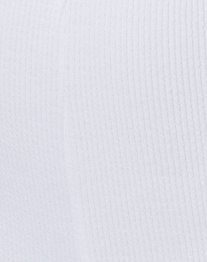 Immagine di Bike Short in Mini Rib Bianco