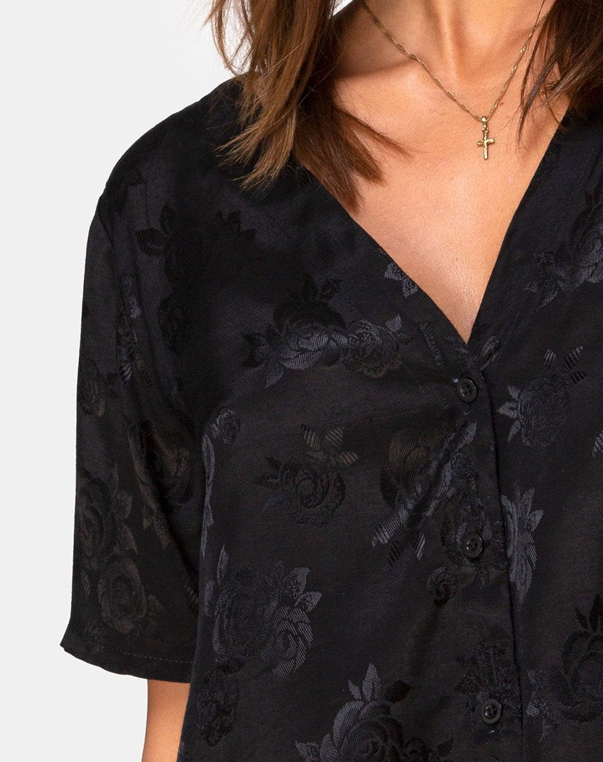 Immagine di Crosena Dress in Satin Rose Nero