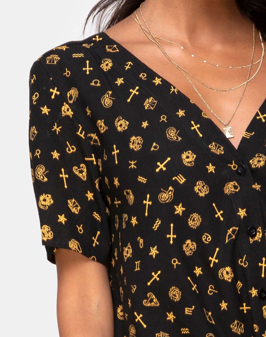 Immagine di Crosena Swing Dress in Mini Astro Nero