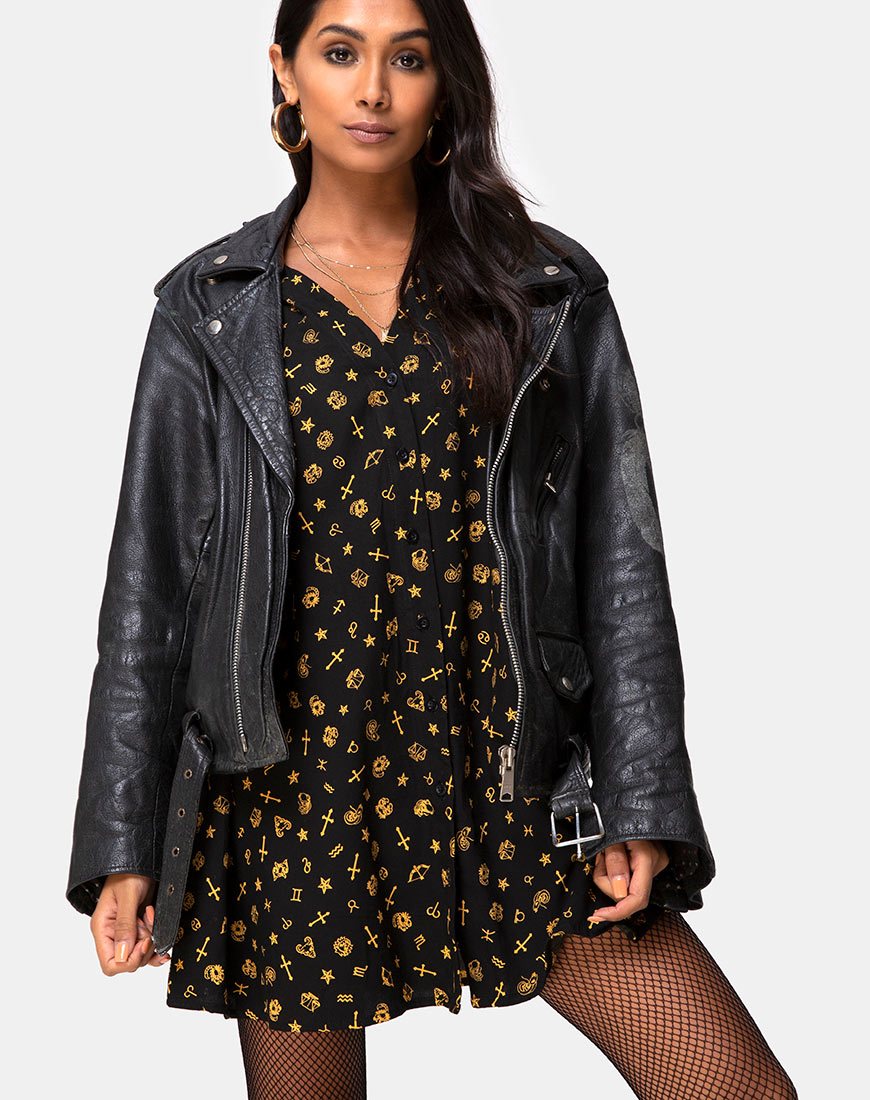 Immagine di Crosena Swing Dress in Mini Astro Nero