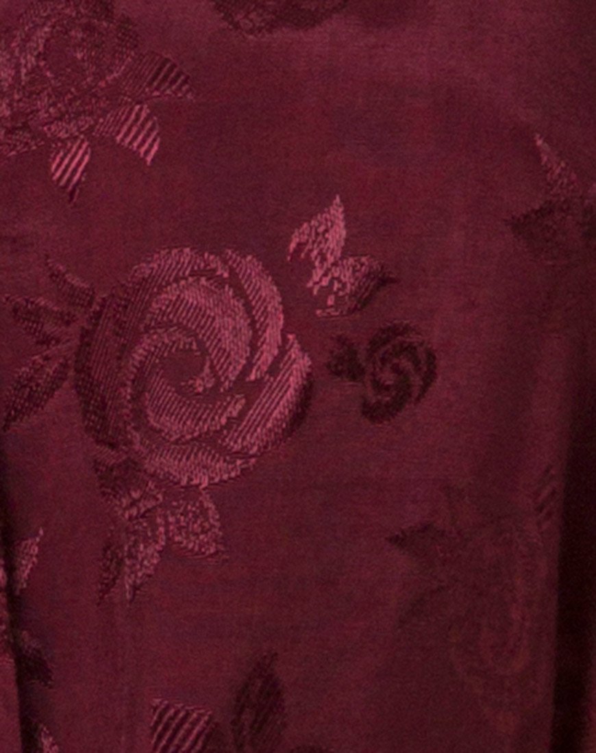 Immagine di Crosena Swing Dress in raso rosa borgogna