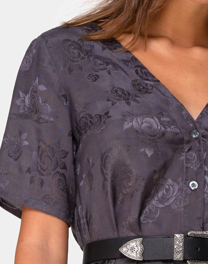 Immagine di Crosena Swing Dress in raso rosa grigio
