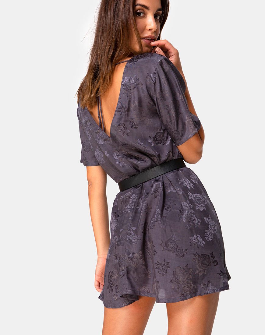 Immagine di Crosena Swing Dress in raso rosa grigio