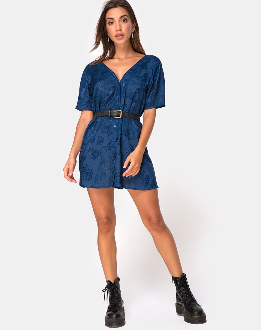 Immagine di Crosena Dress in Satin Rose Navy