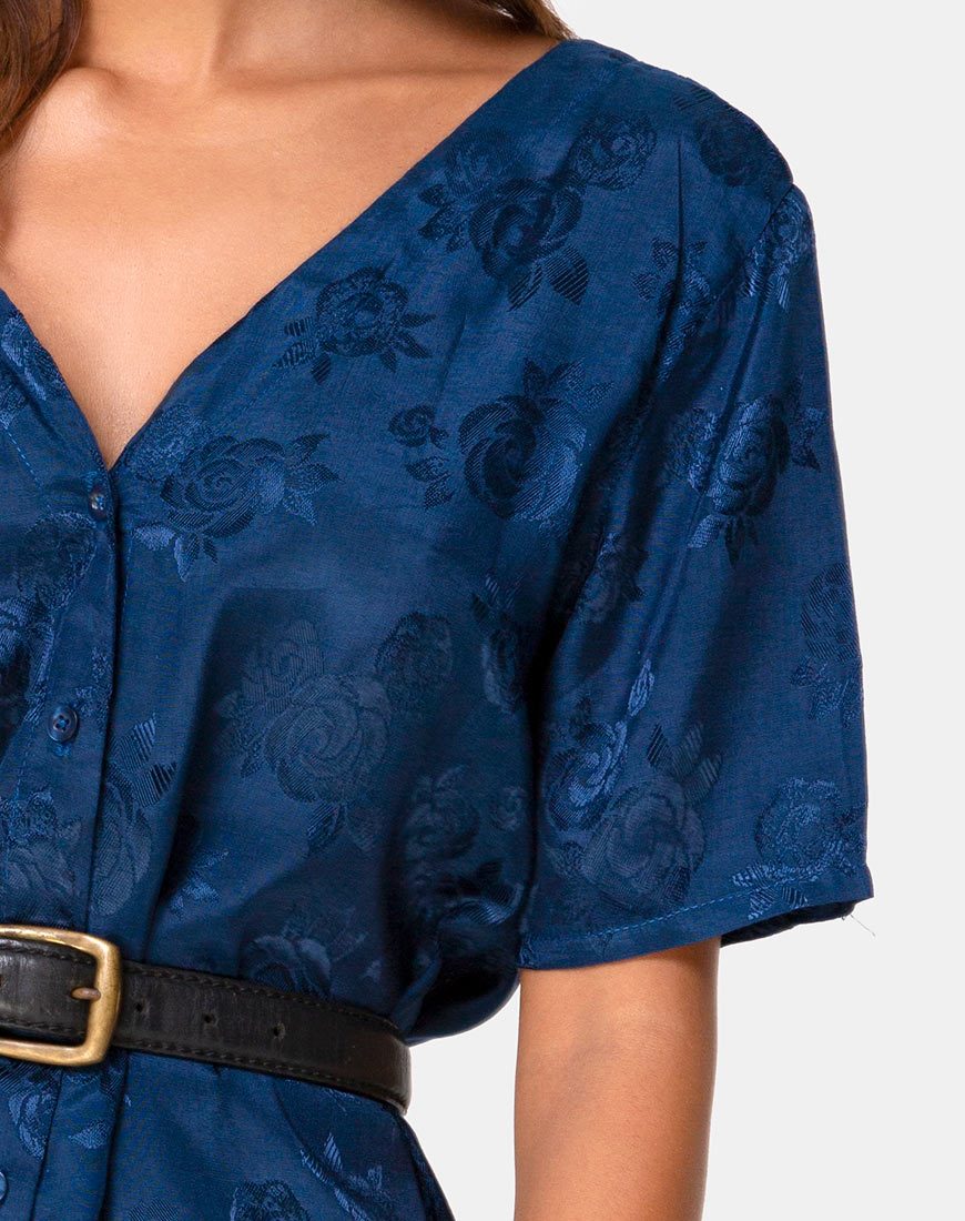 Immagine di Crosena Dress in Satin Rose Navy