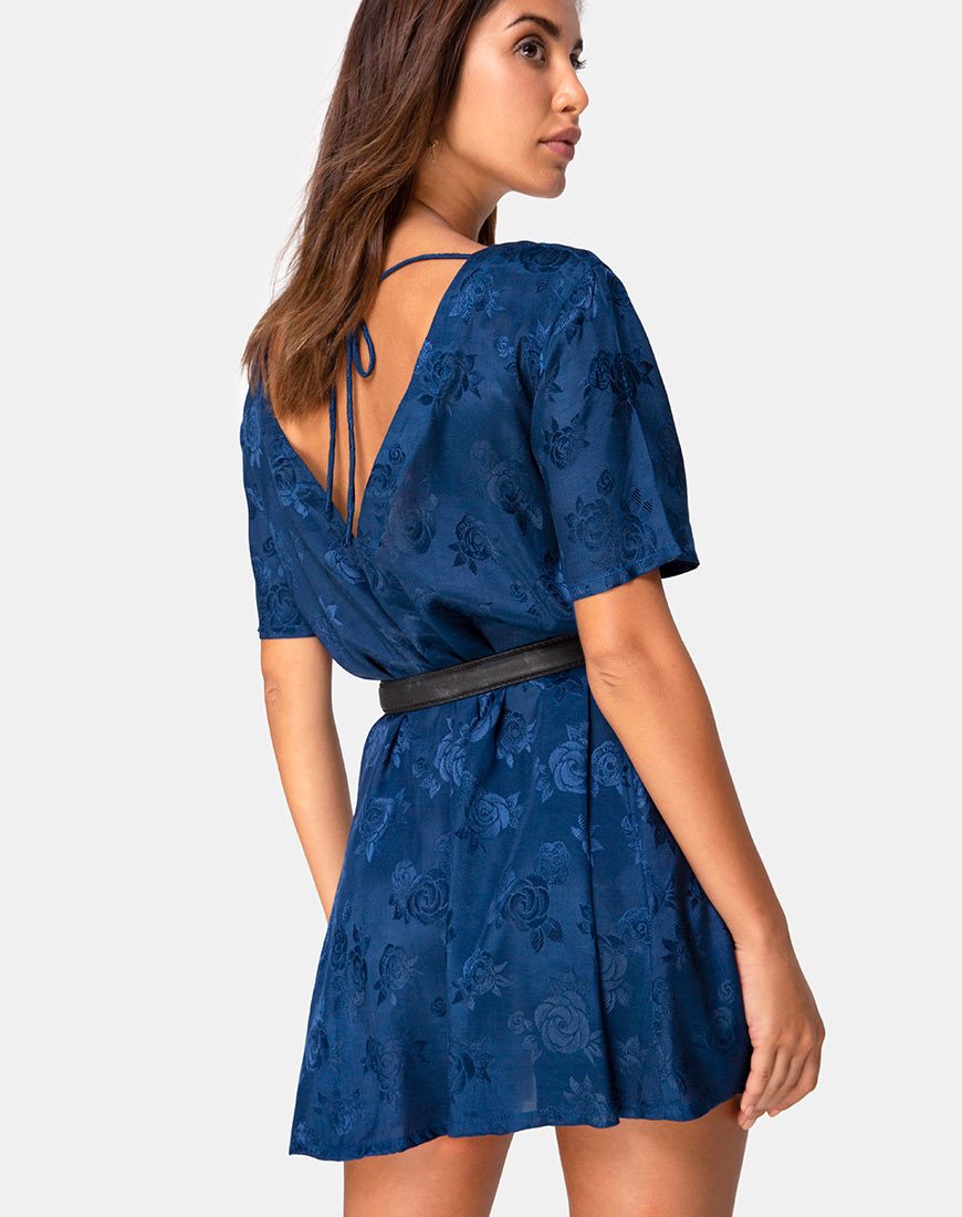Abito Crosena in Satin Rose Navy