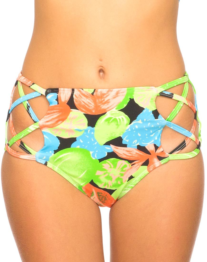 Immagine di Crystal Cut Out Bikini Bottom in Tropicana