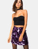 Immagine di Weaver Mini Skirt in Plum Disc Sequin