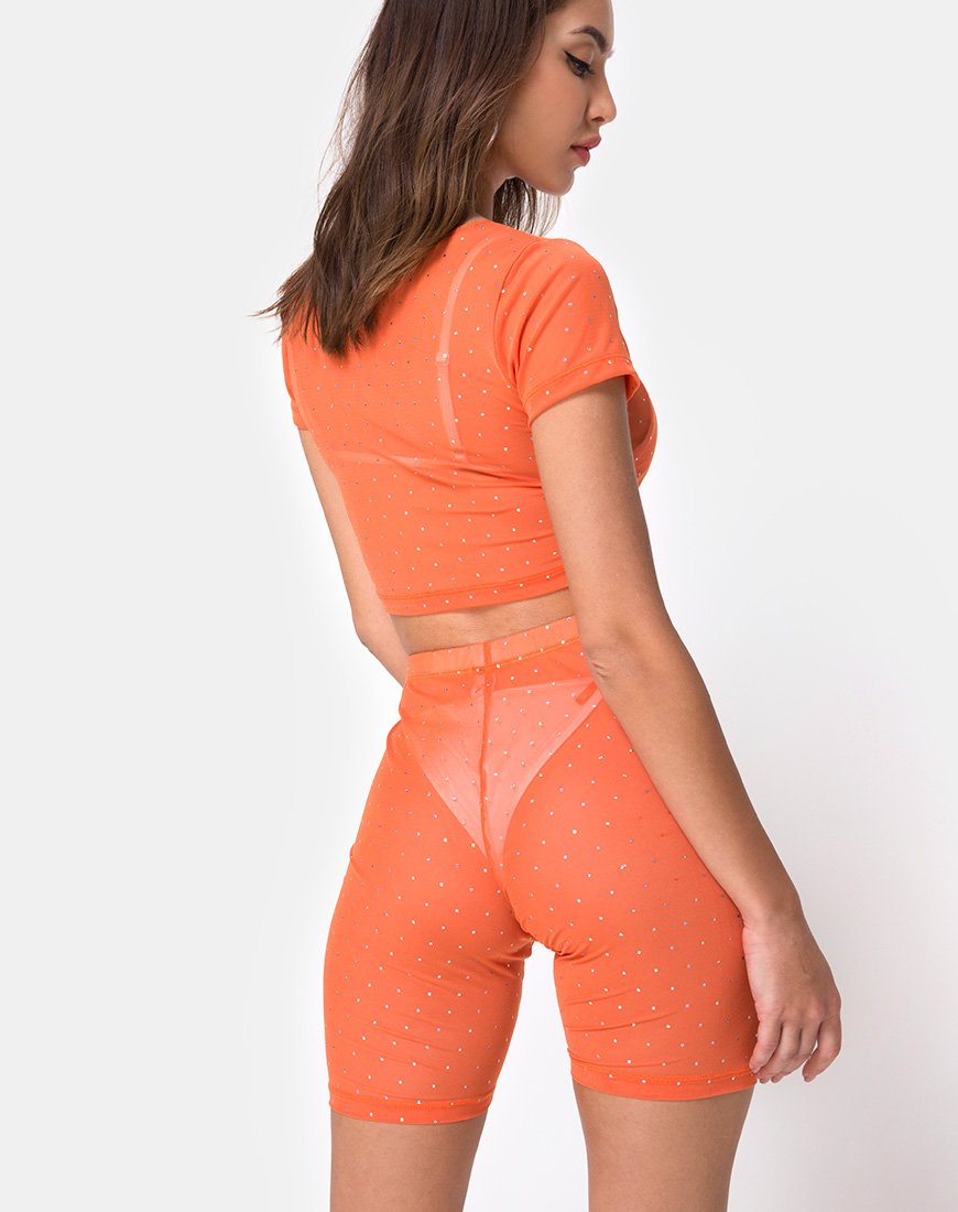 Immagine di Bike Short in Crystal Net Orange
