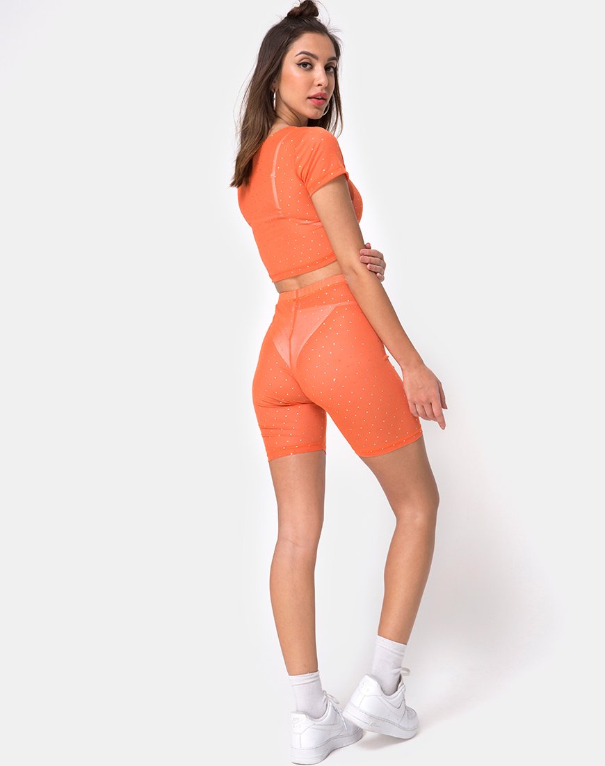 Immagine di Bike Short in Crystal Net Orange