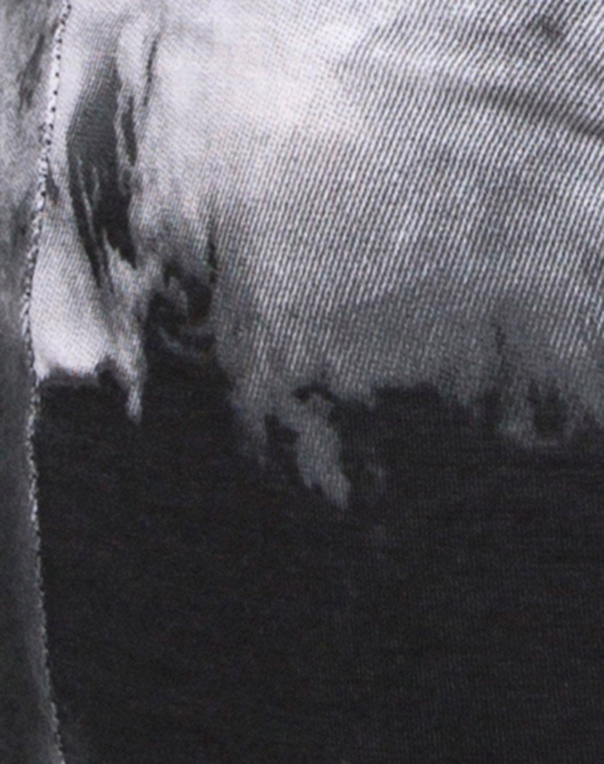 Immagine di Cycle Short in Mono Tie Dye nero e bianco