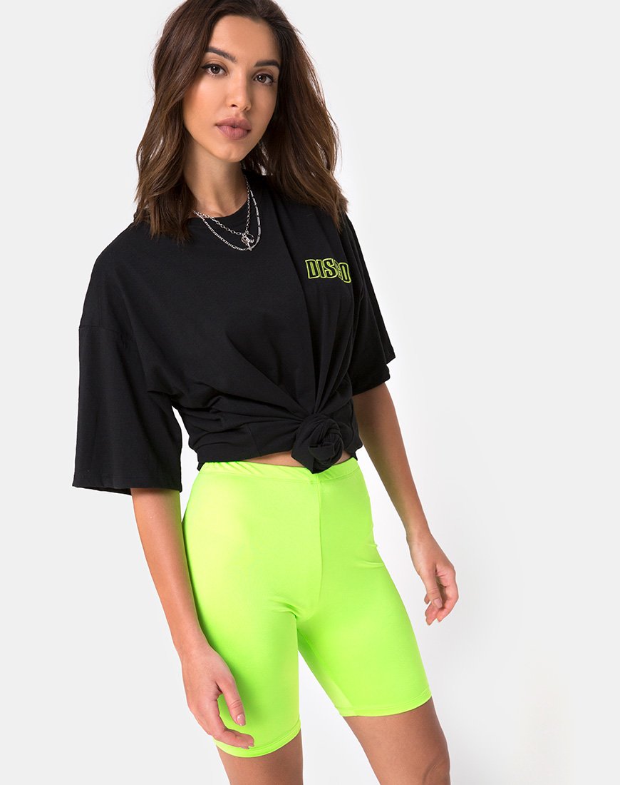 Pantaloncini da ciclista in verde fluo