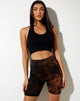 Immagine di Cycle Short in Tie Dye nero e ruggine