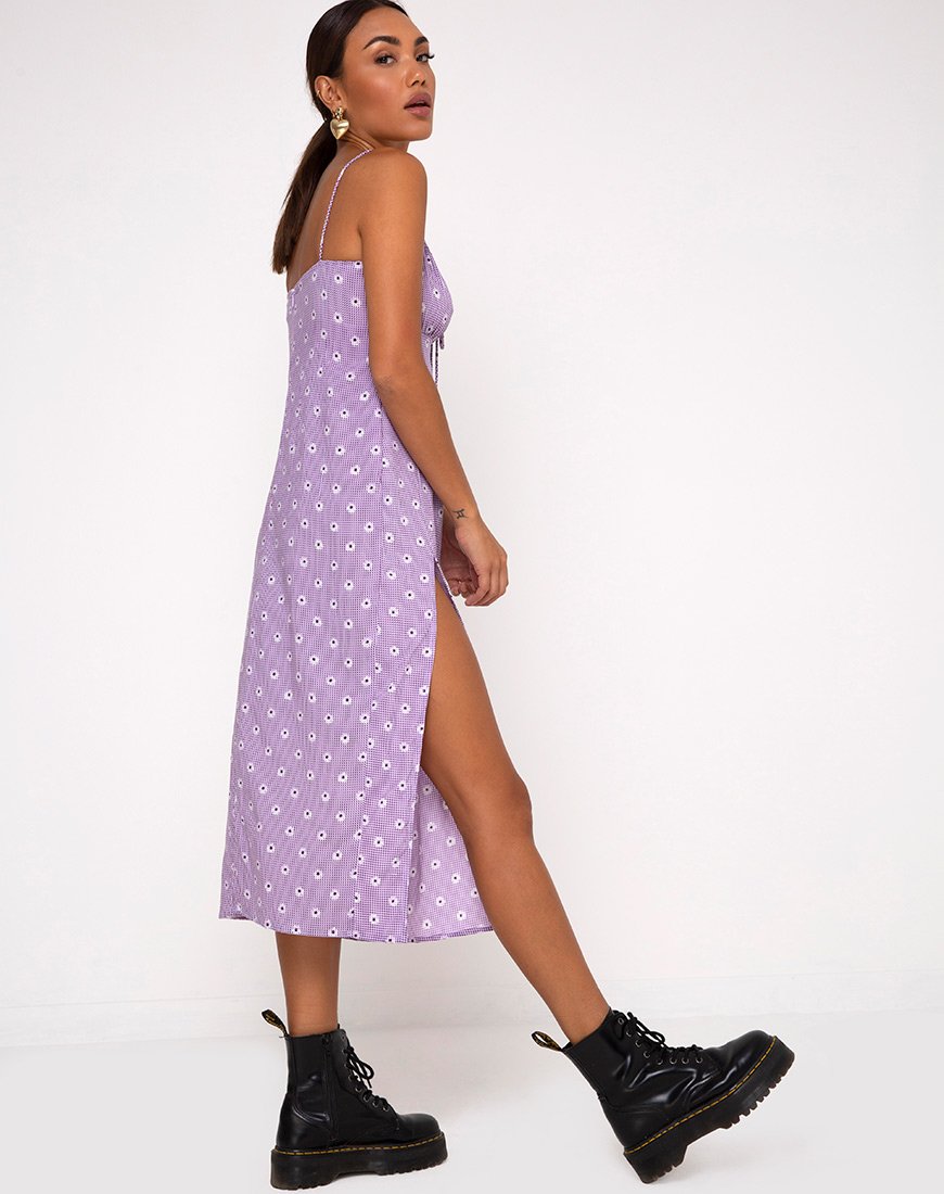 Vestito midi Cypress in Daisy Field Lavender
