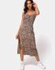 Immagine di Cypress Midi Dress in 90s Zebra Taupe