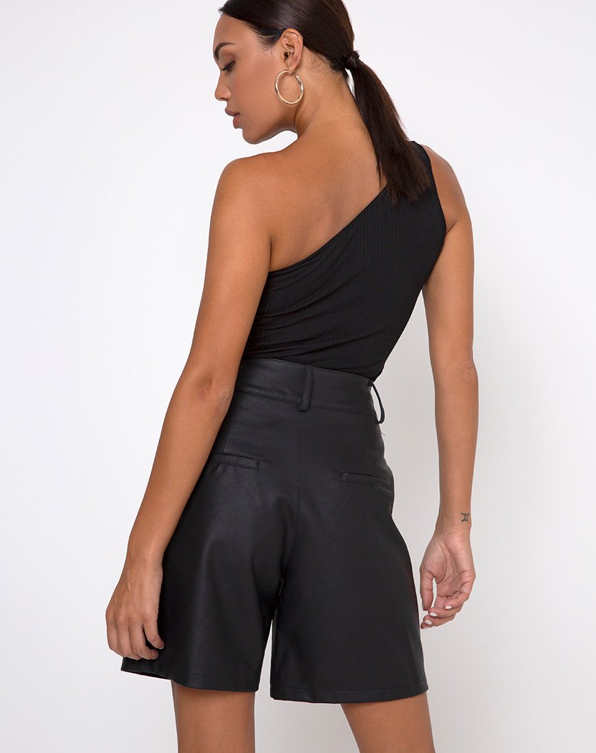Immagine di Dab Short in PU nero opaco