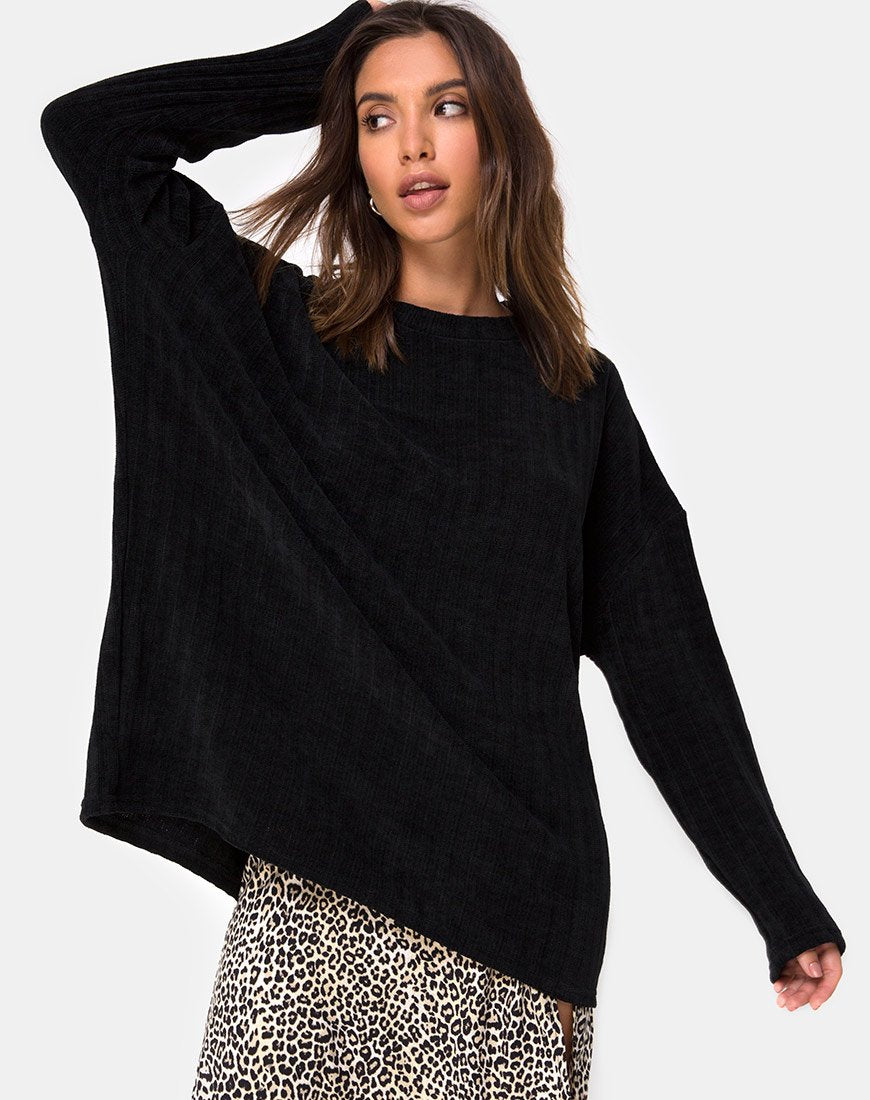 Immagine del maglione di papà in ciniglia nero