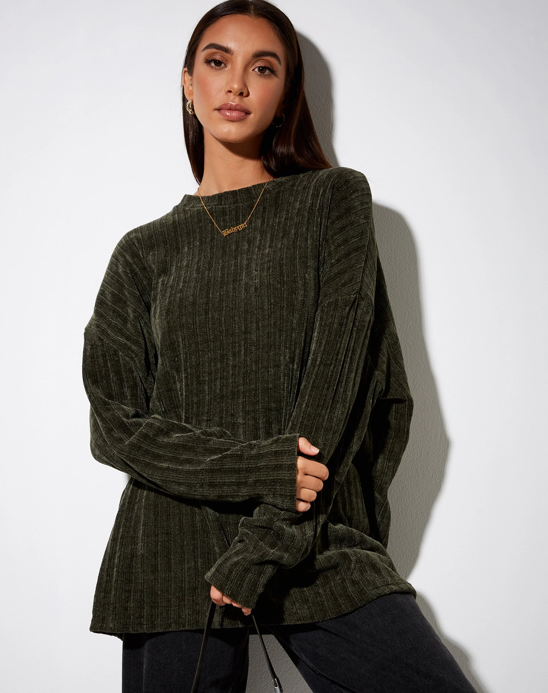 Immagine di Dad Jumper in ciniglia Khaki