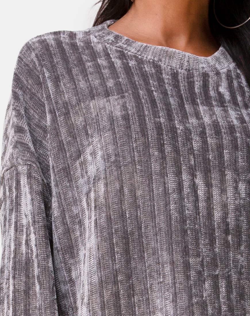 Immagine del maglione di papà in ciniglia grigio