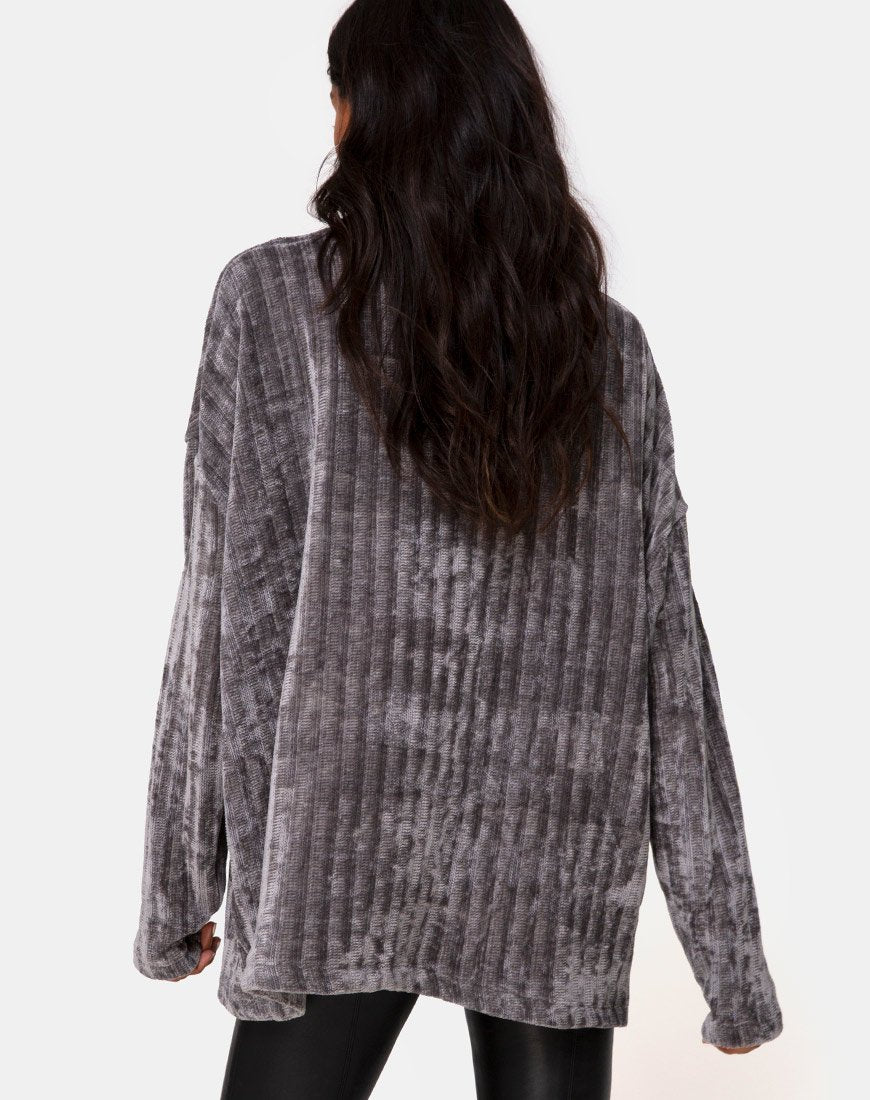 Immagine del maglione di papà in ciniglia grigio