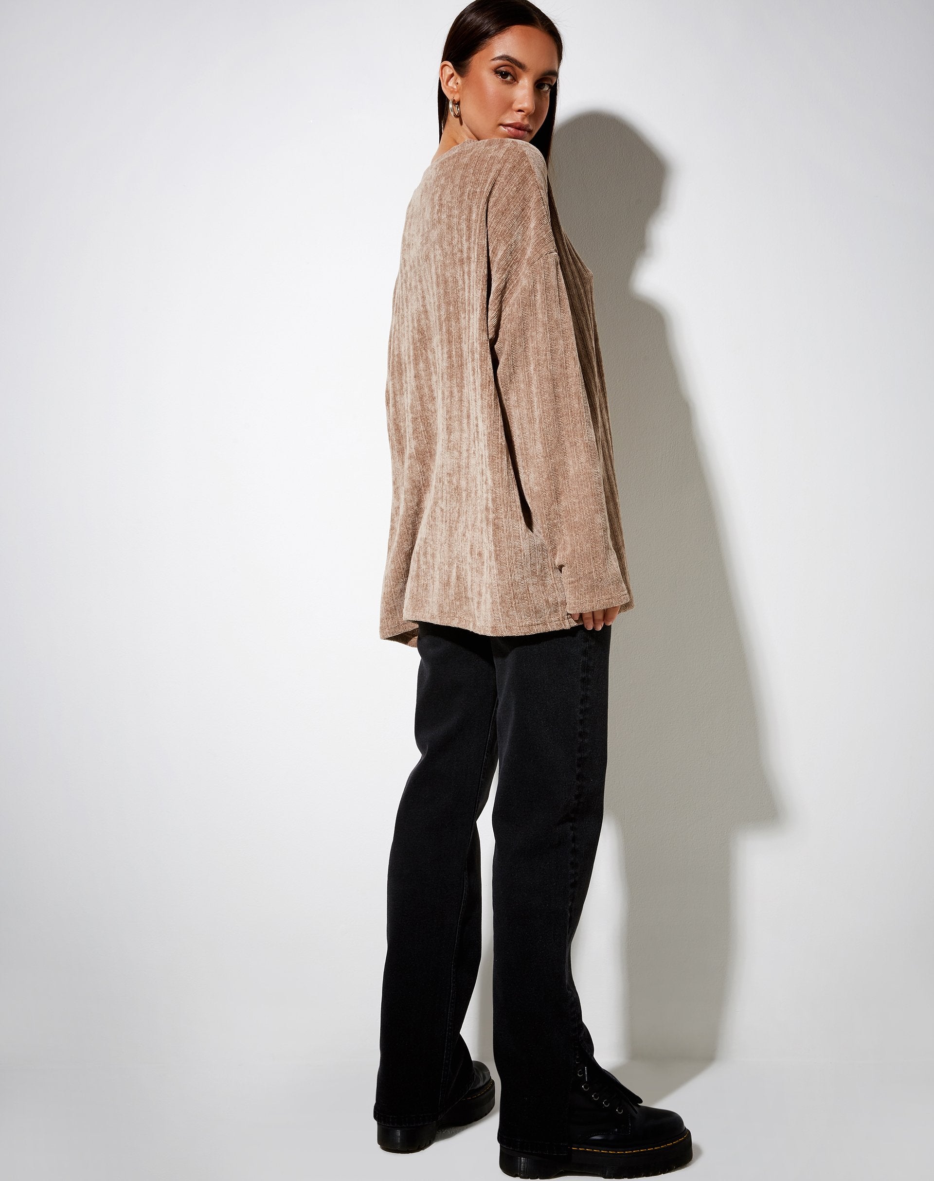 Immagine di Dad Jumper in ciniglia Taupe
