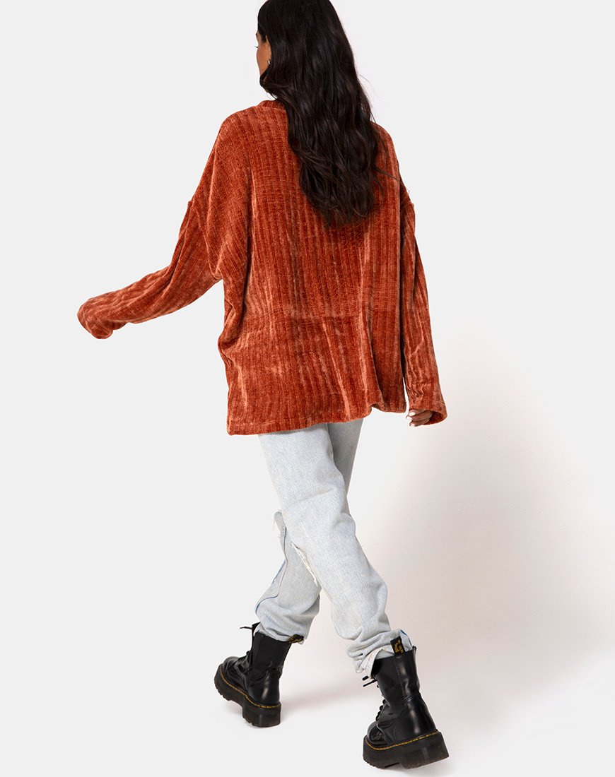 Immagine del maglione di papà in ciniglia ruggine