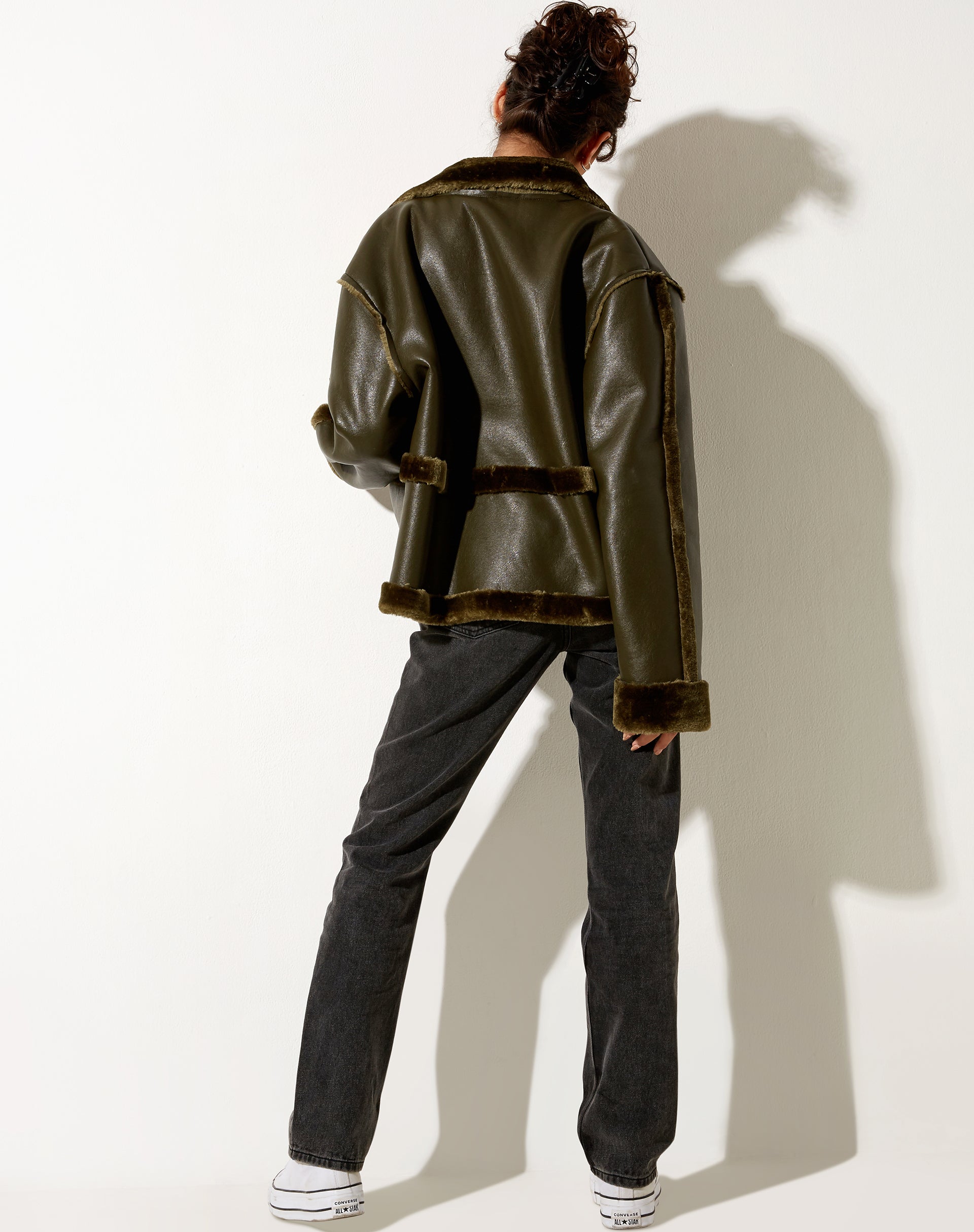 Immagine della giacca Dagna in PU Dark Olive