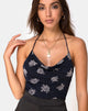 Immagine di Dais Corpetto in nero Flock Rose