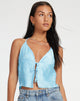 immagine di Dama Crop Top in blu