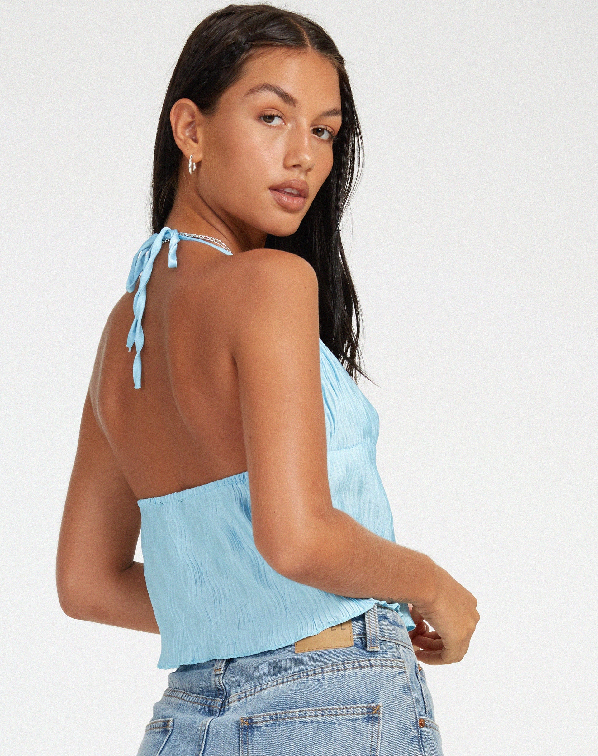 immagine di Dama Crop Top in blu