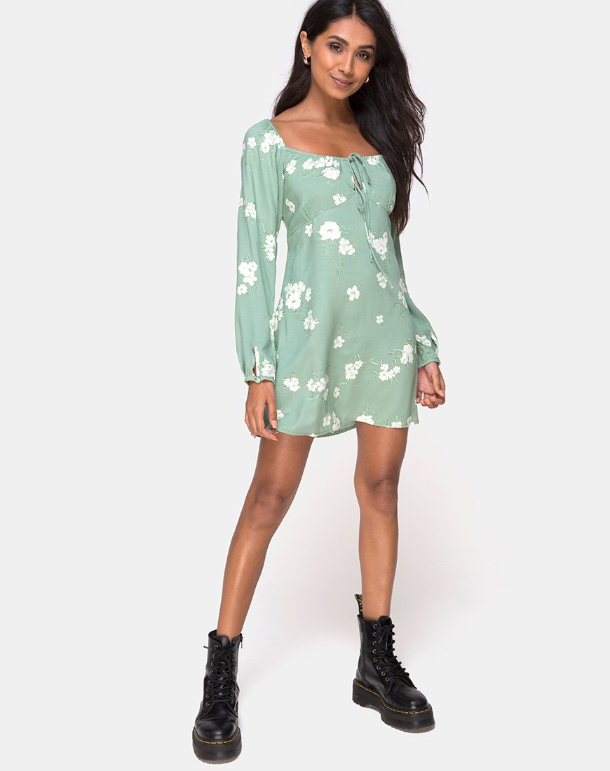 Immagine di Danila Dress in Mono Flower Green