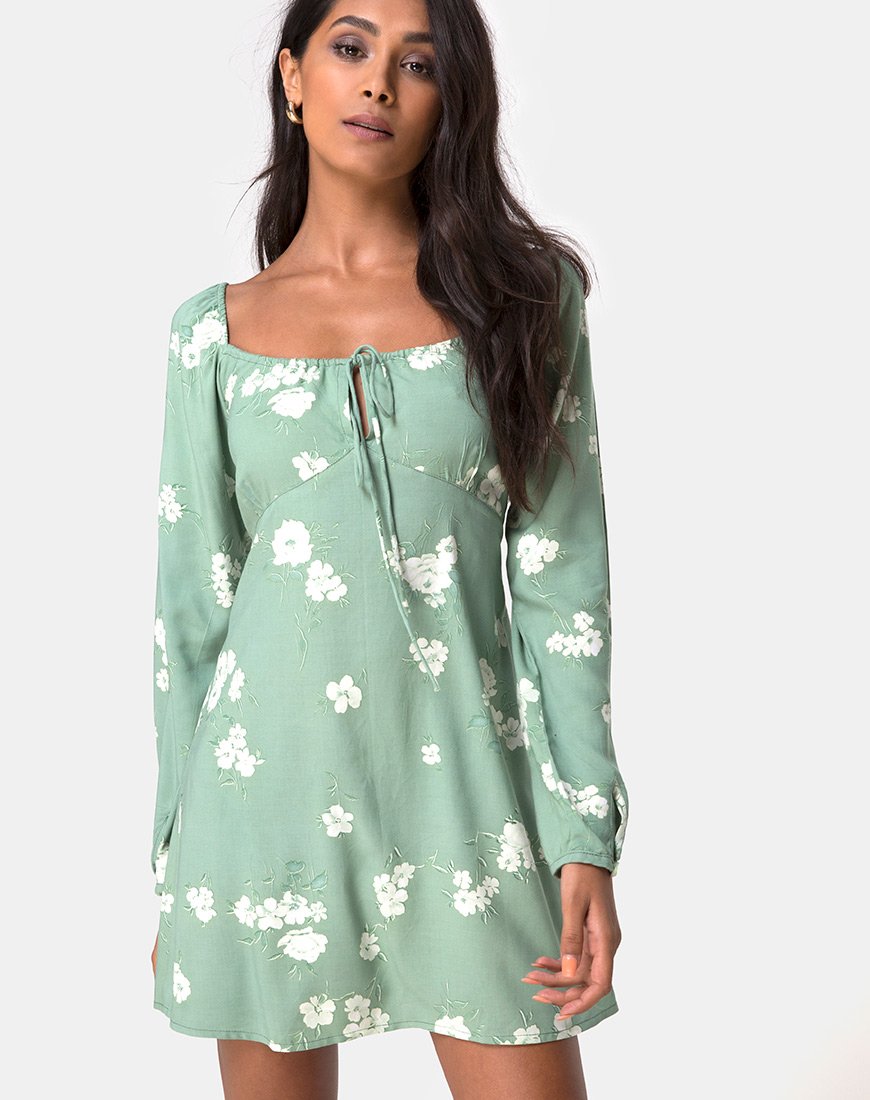 Abito Danila in Mono Flower Green