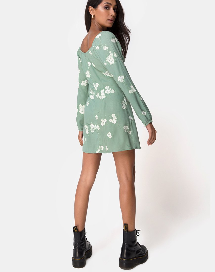 Abito Danila in Mono Flower Green
