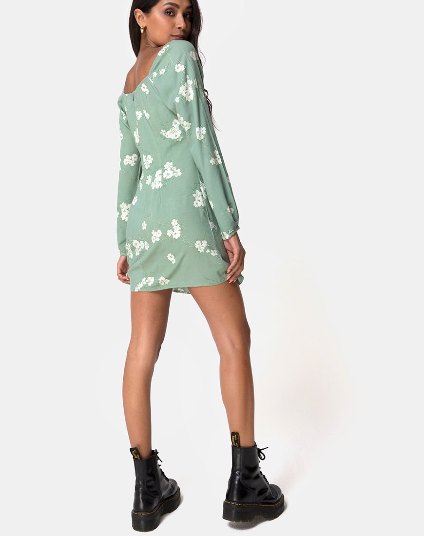 Immagine di Danila Dress in Mono Flower Green