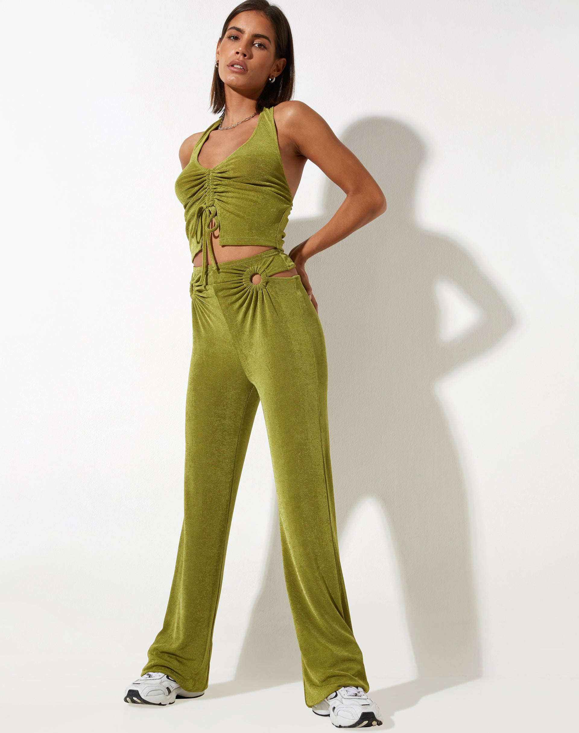 immagine di Dapa Crop Top in Crepe Lime