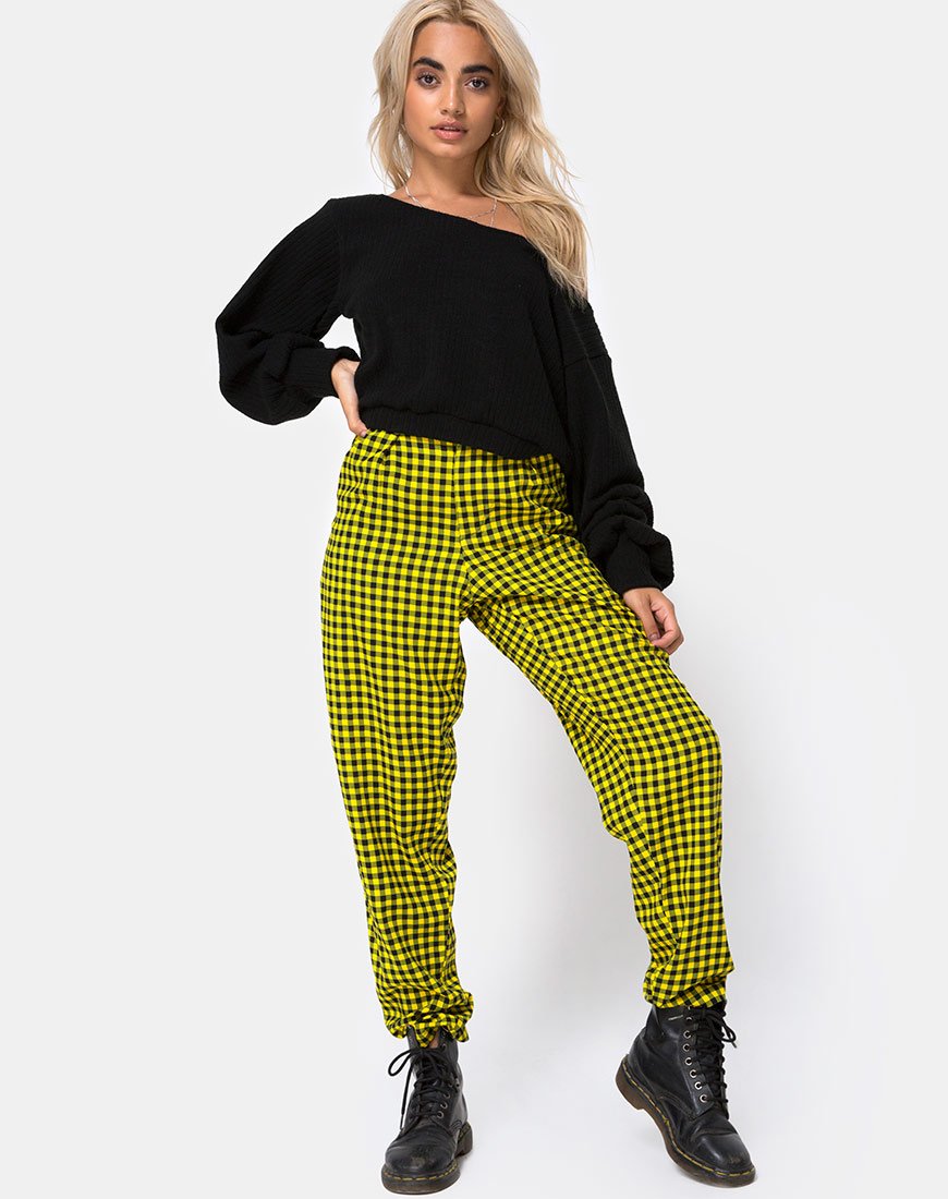 Immagine dei pantaloni Dastan in percalle medio giallo