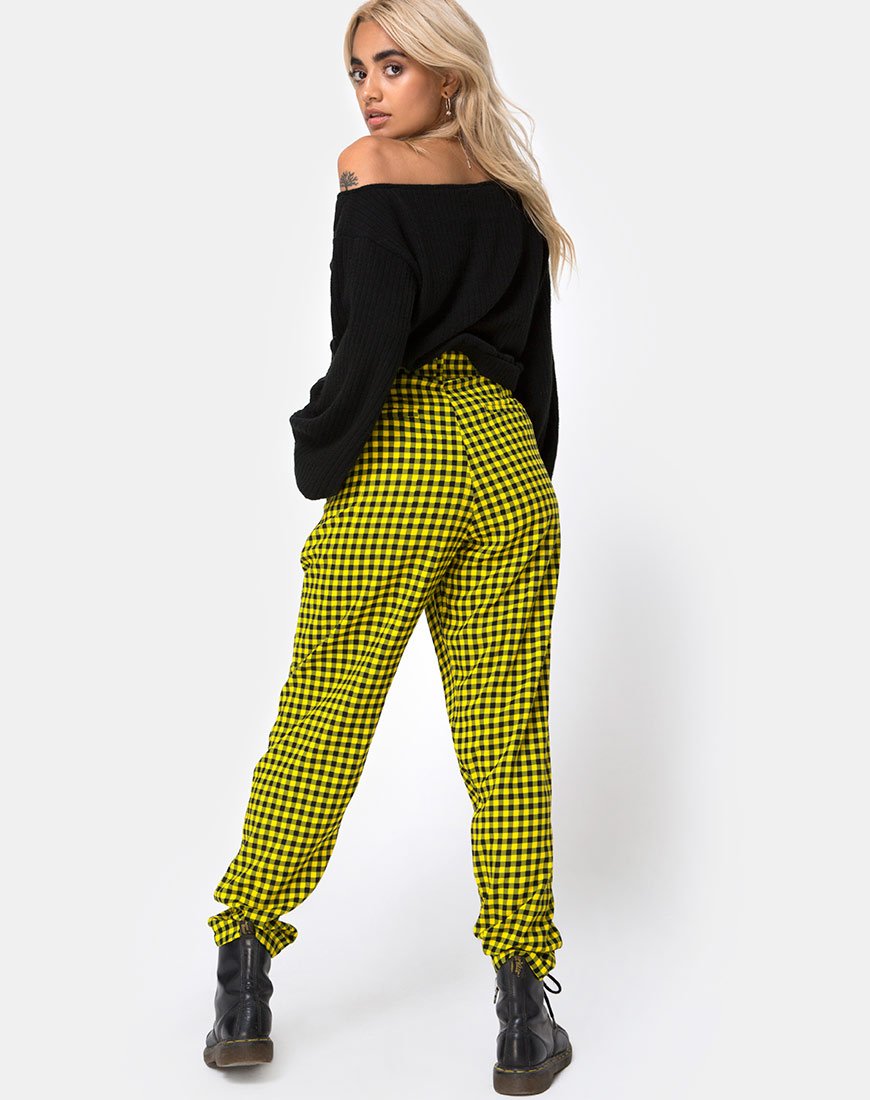 Immagine dei pantaloni Dastan in percalle medio giallo