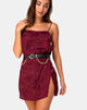 Immagine di Datista Slip Dress in raso rosa borgogna