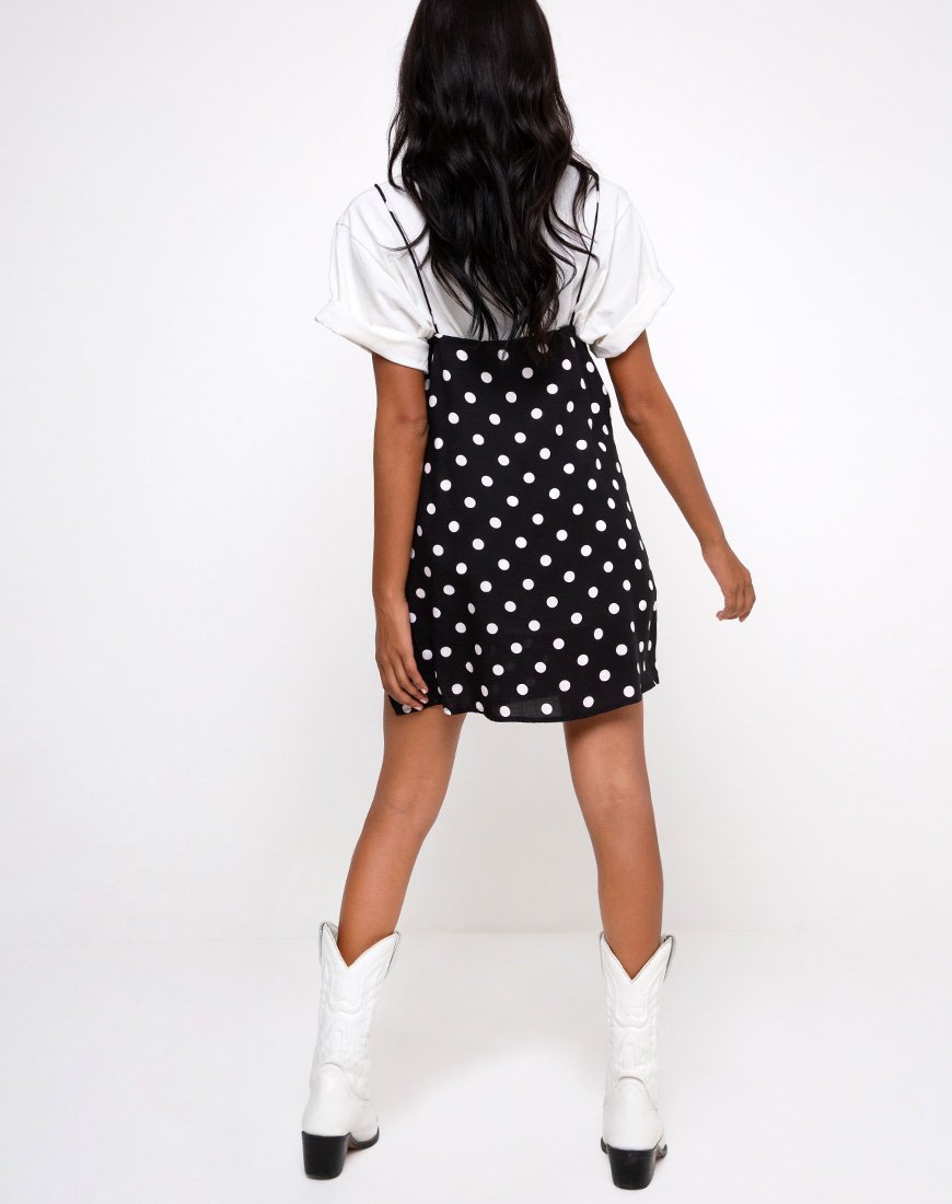 Immagine di Datista Slip Dress in 80s Polka Nero