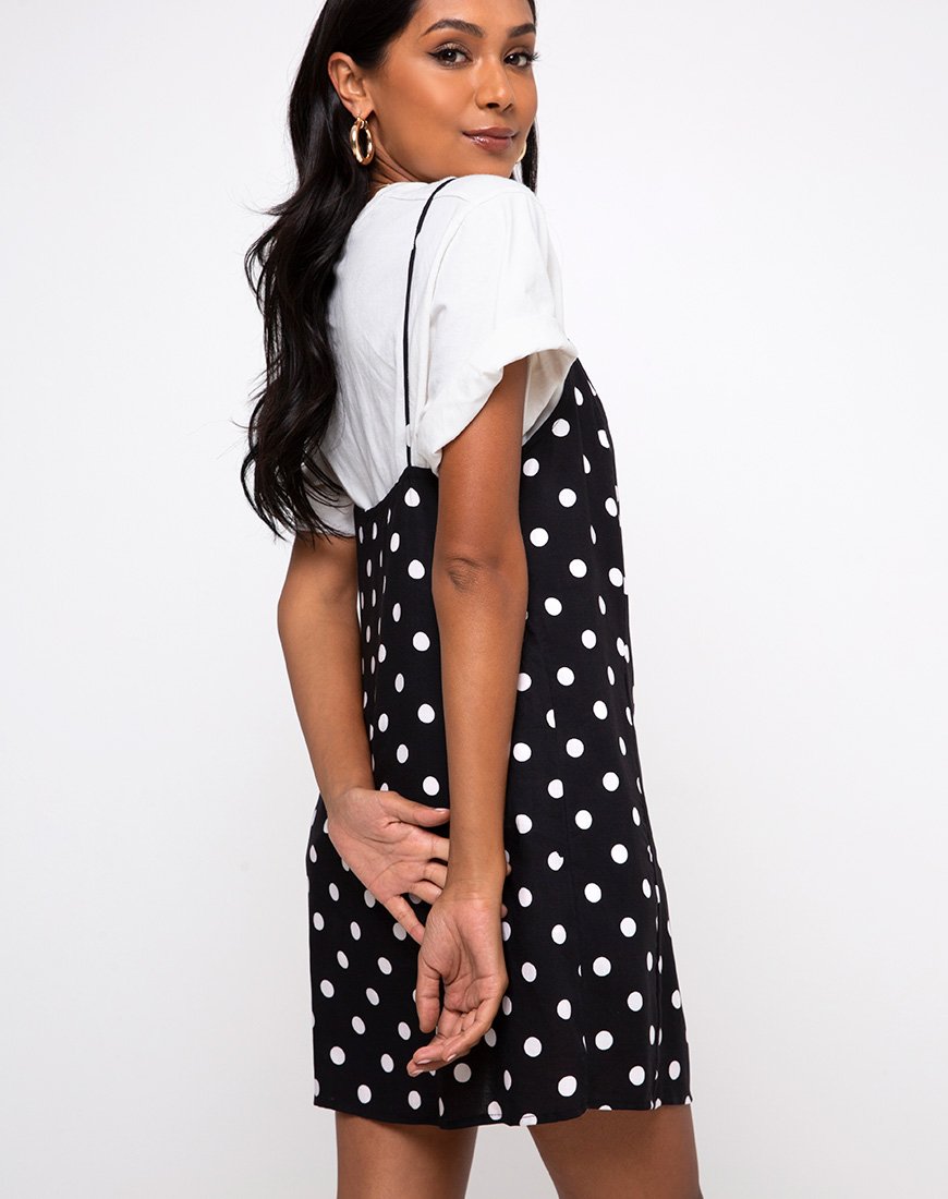 Immagine di Datista Slip Dress in 80s Polka Nero