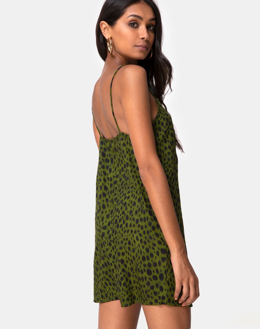 Immagine di Datista Slip Dress in Cheetah Khaki