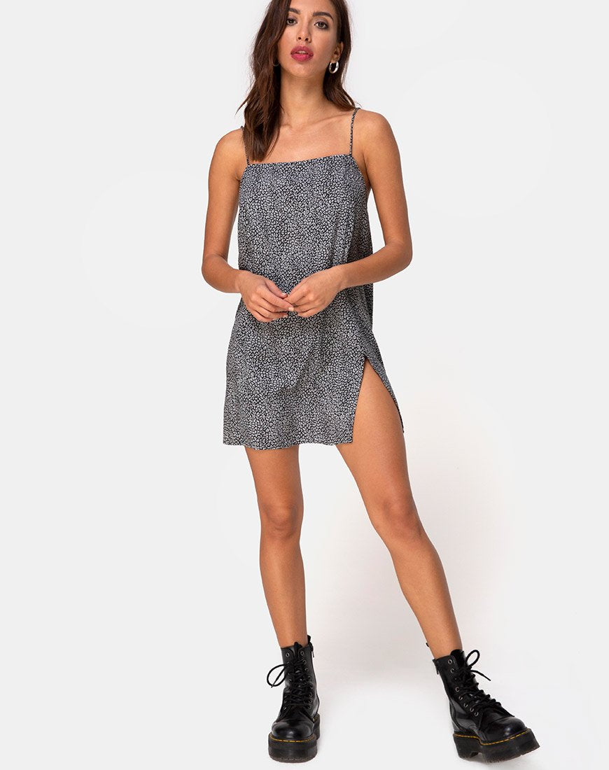 Immagine di Datista Slip Dress in Ditsy Leopard Grigio