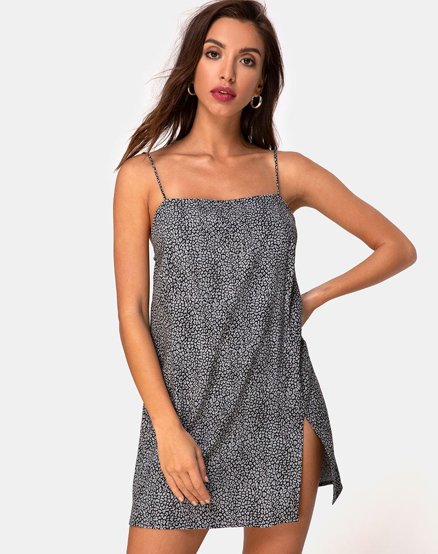 Immagine di Datista Slip Dress in Ditsy Leopard Grigio