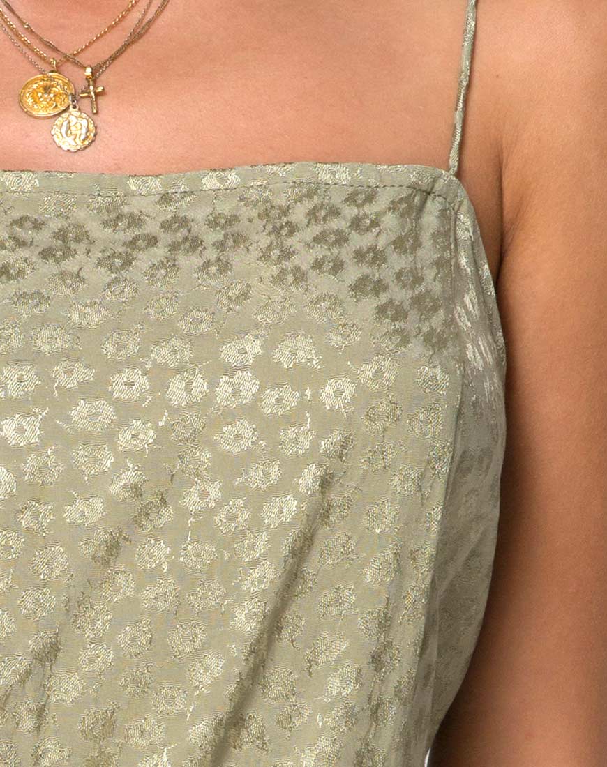 Immagine di Datista Slip Dress in raso Ditsy Rose Sage