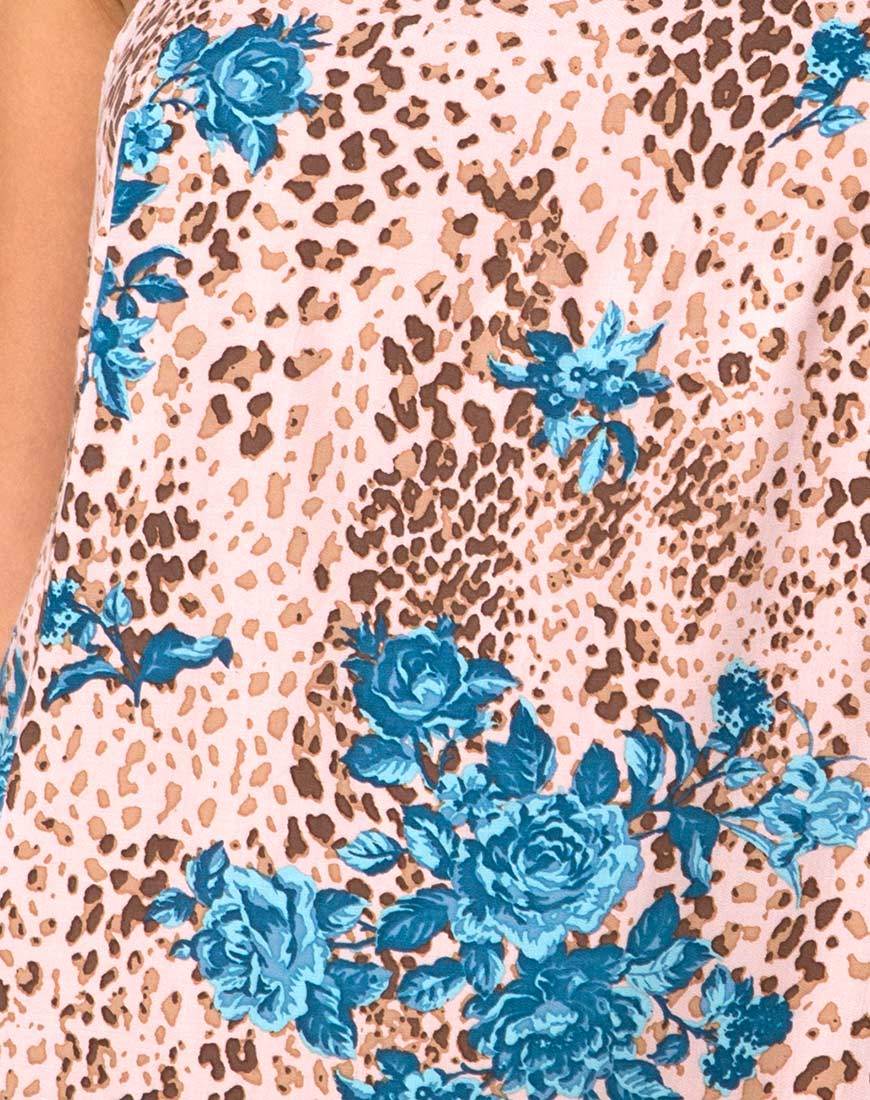 Immagine di Datista Mini Dress in Jungle Flower Blu e Crema