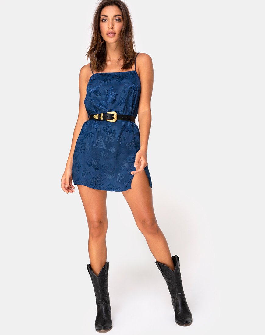 Immagine di Datista Slip Dress in Satin Rose Navy