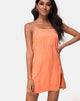 Immagine di Datista Slip Dress in Raso Corallo Ghepardo