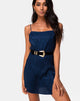 Immagine di Datista Slip Dress in Satin Cheetah Navy
